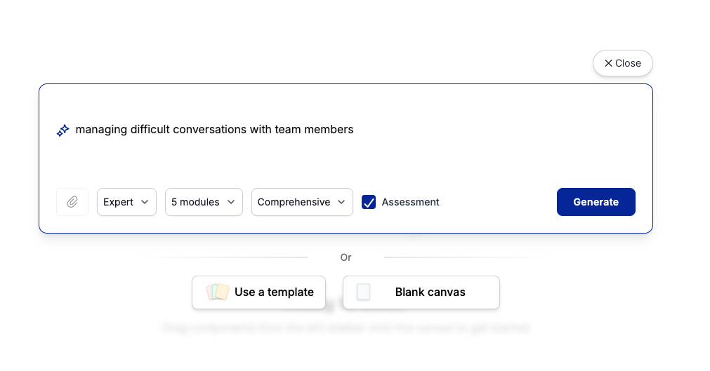 AI-powered course generation