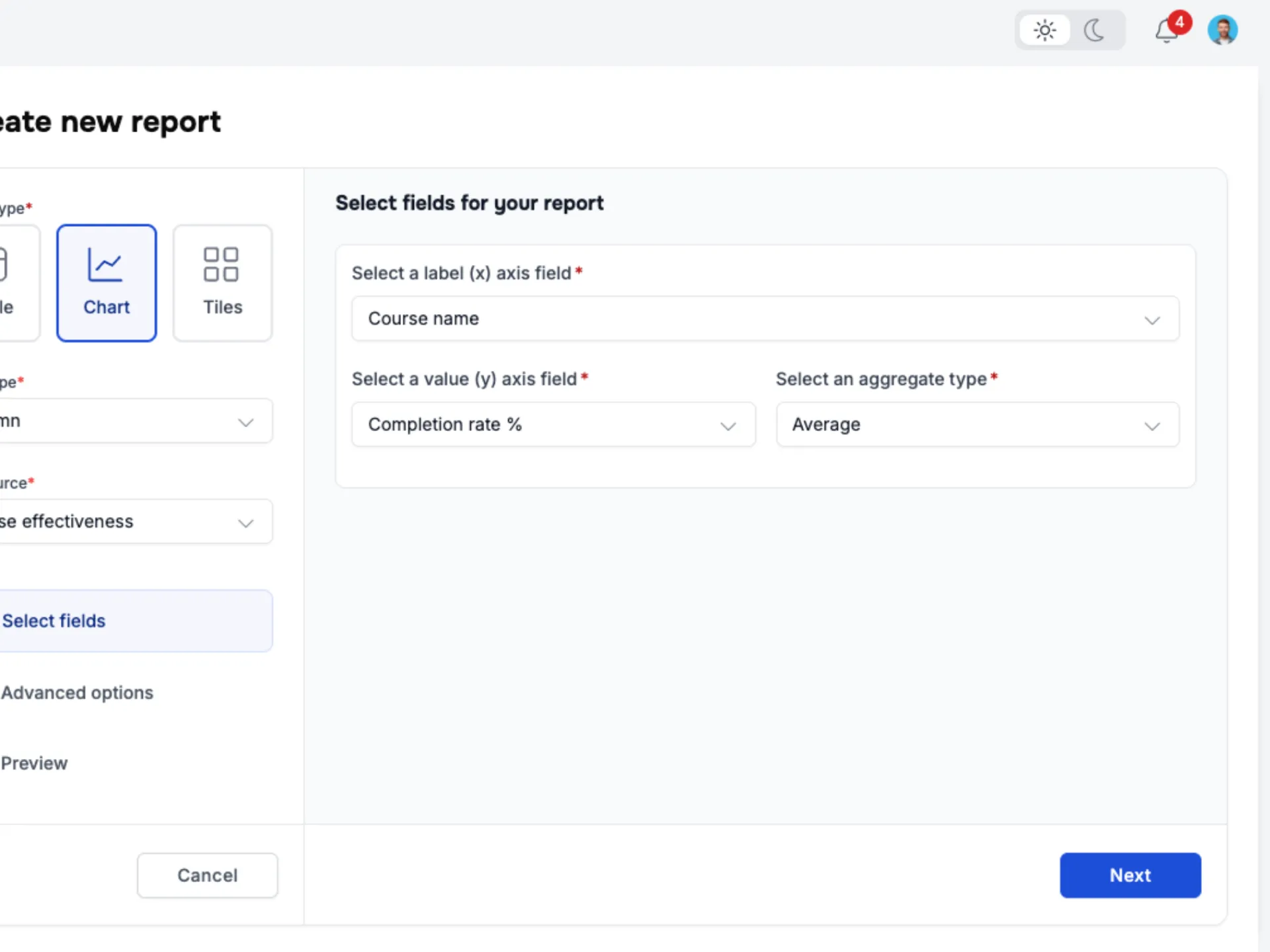 Learning analytics dashboard