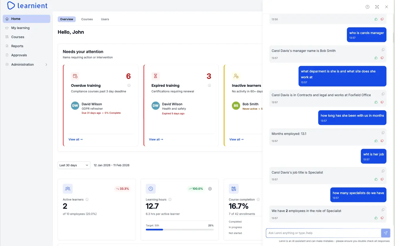 Lenni AI analytics assistant